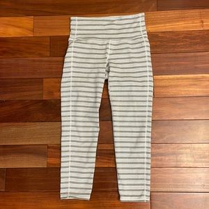 Grey and white crop leggings size small